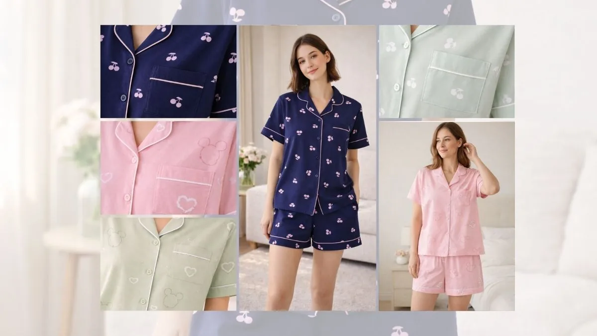 Imagem estratégica de produto com IA para pijamas